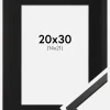 Ramme Edsbyn Sort 20x30 cm - Passepartout Sort 15x22 cm