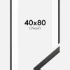 Ramme Edsbyn Sort 40x80 cm - Passepartout Hvid 30x70 cm