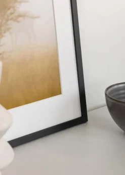 Ramme Edsbyn Sort 18x18 cm - Passepartout Hvid 12x12 cm