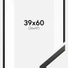 Ramme Edsbyn Sort 39x60 cm - Passepartout Hvid 27x48 cm