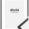 Ramme Edsbyn Sort 40x54 cm - Passepartout Hvid 12x17 inches