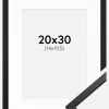 Ramme Edsbyn Sort 20x30 cm - Passepartout Hvid 15x21 cm