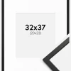 Ramme Edsbyn Sort 32x37 cm - Passepartout Hvid 21x24 cm