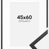 Ramme Edsbyn Sort 45x60 cm - Passepartout Hvid 12x18 inches