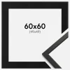 Ramme Edsbyn Sort 60x60 cm - Passepartout Sort 50x50 cm
