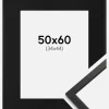 Ramme Edsbyn Sort 50x60 cm - Passepartout Sort 35x45 cm