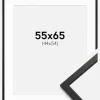 Ramme Edsbyn Sort 55x65 cm - Passepartout Hvid 45x55 cm