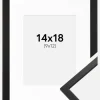 Ramme Edsbyn Sort 14x18 cm - Passepartout Hvid 10x13 cm
