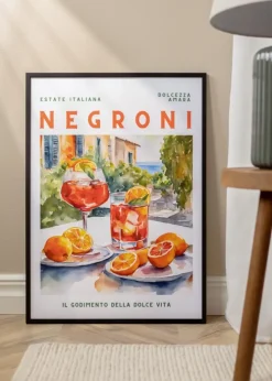 Ramme Edsbyn Sort 18x35 cm - Passepartout Hvid 4x10 inches