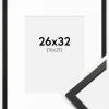 Ramme Edsbyn Sort 26x32 cm - Passepartout Hvid 17x22 cm