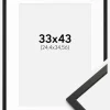Ramme Edsbyn Sort 33x43 cm - Passepartout Hvid 10x14 inches