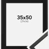 Ramme Edsbyn Sort 35x50 cm - Passepartout Sort 30x35 cm