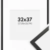 Ramme Edsbyn Sort 32x37 cm - Passepartout Hvid 9x11 inches