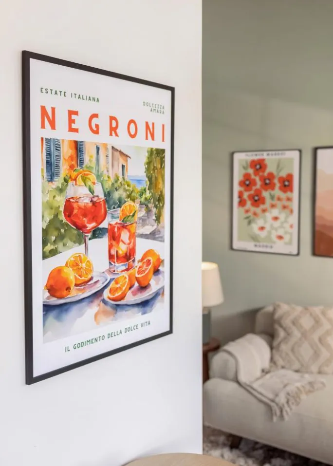 Ramme Edsbyn Sort 13x18 cm - Passepartout Hvid 7x10 cm