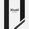 Ramme Edsbyn Sort 30x60 cm - Passepartout Sort 18x46 cm