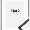 Ramme Edsbyn Sort 45x60 cm - Passepartout Hvid 32x45 cm