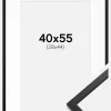 Ramme Edsbyn Sort 40x55 cm - Passepartout Hvid 29x45 cm