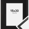 Ramme Edsbyn Sort 15x20 cm - Passepartout Sort 11x15 cm