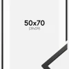 Ramme Edsbyn Sort 50x70 cm - Passepartout Hvid 40x60 cm