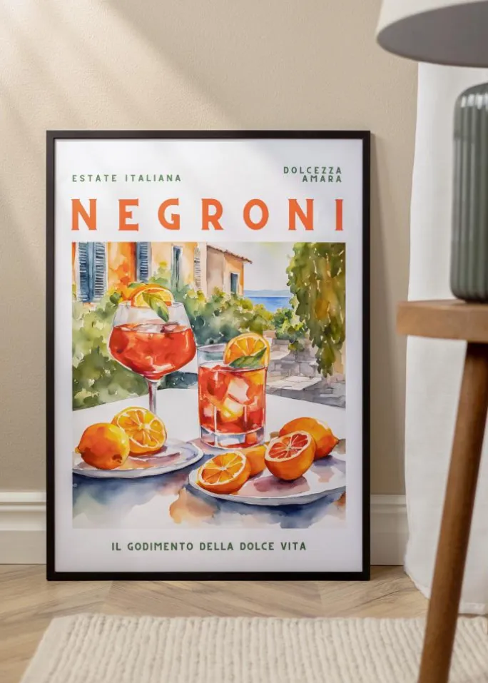 Ramme Edsbyn Sort 33x41 cm - Passepartout Hvid 10x13 inches