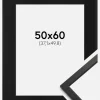 Ramme Edsbyn Sort 50x60 cm - Passepartout Sort 15x20 inches