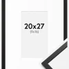 Ramme Edsbyn Sort 20x27 cm - Passepartout Hvid 10x17 cm