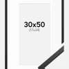 Ramme Edsbyn Sort 30x50 cm - Passepartout Hvid 18x35 cm