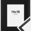 Ramme Edsbyn Sort 14x18 cm - Passepartout Sort 10x13 cm