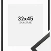 Ramme Edsbyn Sort 32x45 cm - Passepartout Hvid 10x12 inches