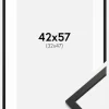 Ramme Edsbyn Sort 42x57 cm - Passepartout Hvid 33x48 cm