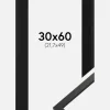 Ramme Edsbyn Sort 30x60 cm - Passepartout Sort 22,7x50 cm