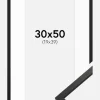 Ramme Edsbyn Sort 30x50 cm - Passepartout Hvid 20x40 cm