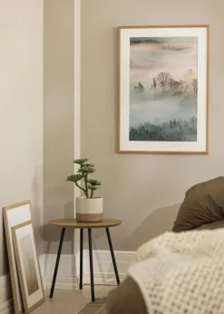 Ramme Edsbyn Teak 20x40 cm - Passepartout Hvid 10x30 cm