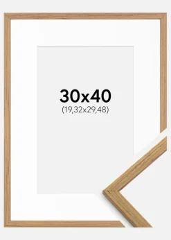 Ramme Edsbyn Teak 30x40 cm - Passepartout Hvid 8x12 inches