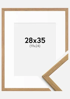 Ramme Edsbyn Teak 28x35 cm - Passepartout Hvid 20x25 cm