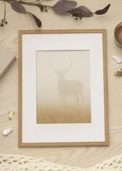 Ramme Edsbyn Teak 30x40 cm - Passepartout Hvid 21x29,7 cm (A4)