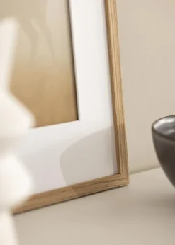 Ramme Edsbyn Teak 32x45 cm - Passepartout Hvid 25x30 cm