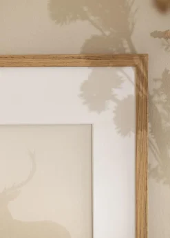 Ramme Edsbyn Teak 32x45 cm - Passepartout Hvid 10x12 inches