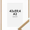 Ramme Edsbyn Teak 42x59,4 cm (A2) - Passepartout Hvid 25x38 cm