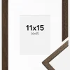 Ramme Edsbyn Valnød 11x15 cm - Passepartout Hvid 7x9 cm
