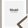 Ramme Edsbyn Valnød 50x60 cm - Passepartout Hvid 15x20 inches