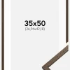 Ramme Edsbyn Valnød 35x50 cm - Passepartout Hvid 11x17 inches