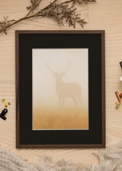 Ramme Edsbyn Valnød 45x60 cm - Passepartout Sort 32x45 cm