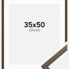 Ramme Edsbyn Valnød 35x50 cm - Passepartout Hvid 30x35 cm