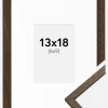 Ramme Edsbyn Valnød 13x18 cm - Passepartout Hvid 7x10 cm