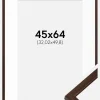 Ramme Edsbyn Valnød 45x64 cm - Passepartout Hvid 13x20 inches