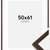 Ramme Edsbyn Valnød 50x61 cm - Passepartout Hvid 38x52 cm