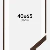 Ramme Edsbyn Valnød 40x65 cm - Passepartout Hvid 32x56 cm