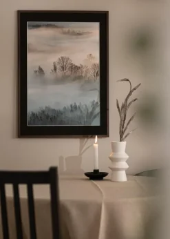 Ramme Edsbyn Valnød 35x50 cm - Passepartout Sort 25x35 cm