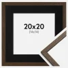 Ramme Edsbyn Valnød 20x20 cm - Passepartout Sort 15x15 cm